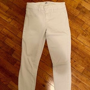 PAIGE Jeans Verdugo Crop Raw Hem White sz30